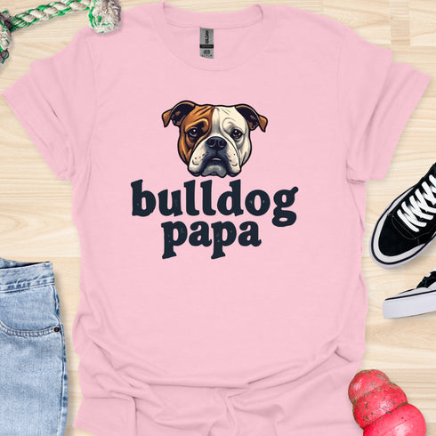 Bulldog Papa - V4 - Bold Graphic T-Shirt